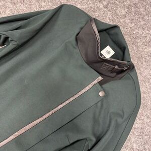 Cabi Deep Forest‎ Renaissance Asymmetrical Zip Snap Collar Jacket Womens Small